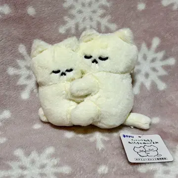 붙어 자는 고양이 봉제 인형  하나바라 시키 마스코트 봉제 인형
