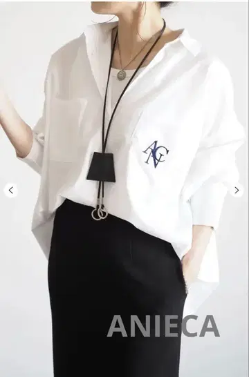 Anika ANC 레귤러 카라 셔츠 화이트
