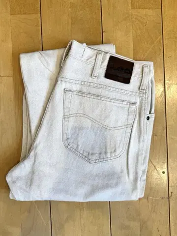 Lee 레귤러 핏 청바지 화이트
