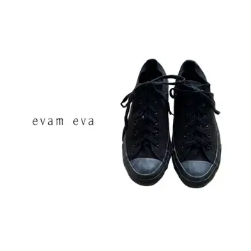 evam eva 캔버스 스니커즈/블랙 23cm