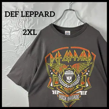 반 티 DEF LEPPARD 디플레파드 백 프린트 밴딩 티셔츠