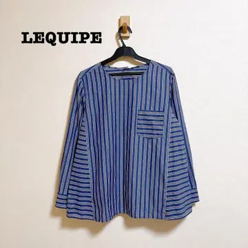 LEQUIPE 스트라이프 보더 블라우스 풀오버
