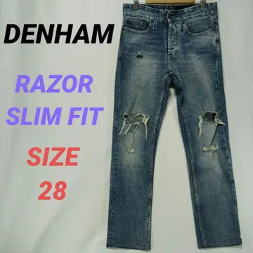 DENHAM 덴함 데미지 진 데님 팬츠 남성용 RAZOR 28