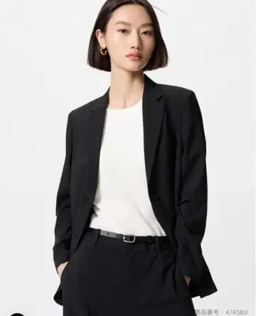유니클로 감동 자켓 릴랙스 핏 블랙 S