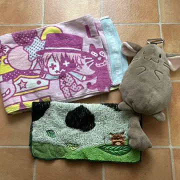 우시자와 코무기 파우치 레벨 3 타월 손수건 레벨 4 머플러 타월