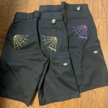 디키즈 스파이더 웹 자수 블랙 숏 팬츠 세트
