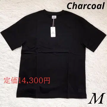Charcoal 차콜 티셔츠 남녀 공용 블랙 코튼 M 일본제