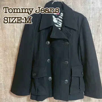 Tommy Jeans 토미힐피거 여성용 P 코트 블랙 검정 M