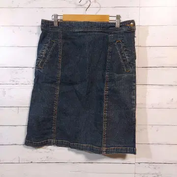 AWAW 준코 시마다 데님 스커트 L 사이즈 무릎 기장