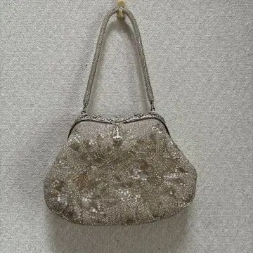 실버 비즈 자수 파티 백