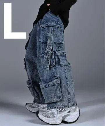 parachute cargo pants denim/카고 팬츠