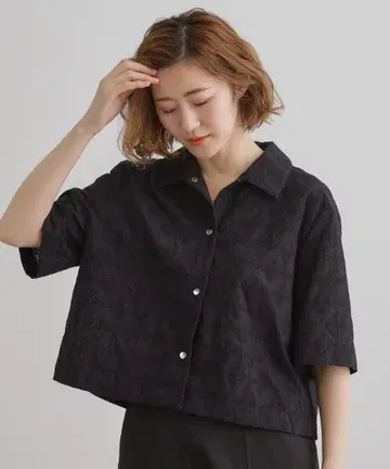 자수 레이스 숏 자켓