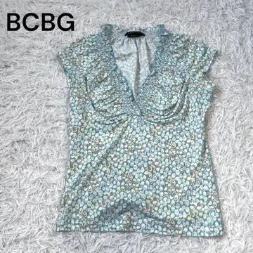 BCBG 맥스 아즈리아 도트 무늬 티셔츠 블루 스카이블루