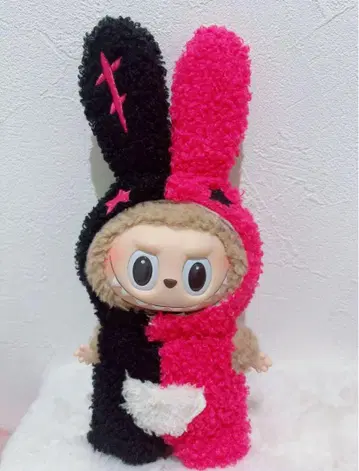 러브부 모후모후 토끼 의류 labubu 핑크 블랙