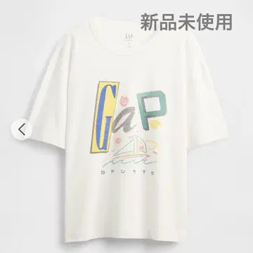 미사용 새상품 GAP 로고 크롭 티셔츠 S 남성용 여성용 유니섹스