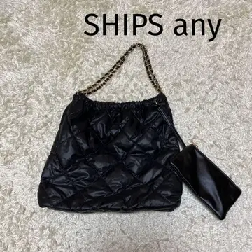 SHIPSany 쉽스 에니 나일론 블랙 숄더백 부속 파우치