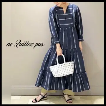 ne Quittez pas 티어드 스트라이프 원피스 빔즈