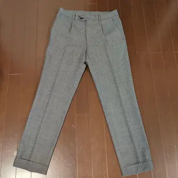 ONLY 슬랙스 그레이 체크 무늬