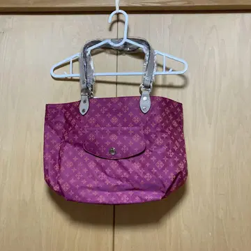 러셋 핑크 로고 토트백
