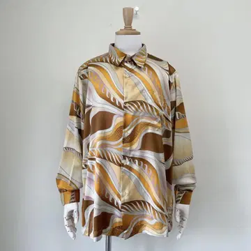 70s PERTAMA 사이키 올 패턴 셔츠 구제 의류 빈티지 히피