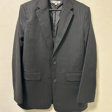 MOUSSY 블랙 스트라이프 테일러드 자켓 M