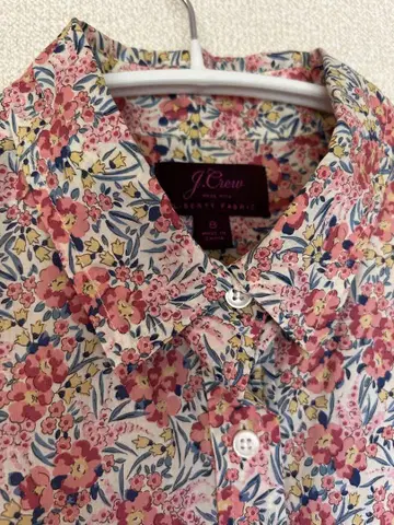 J.Crew 리버티 타나론 꽃무늬 여성용 긴팔 셔츠 팝 오버