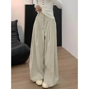 라이트 그레이 와이드 팬츠 프리 사이즈