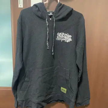Subciety 후드 부착 후드티 블랙
