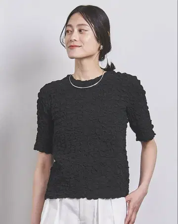 유나이티드 애로우즈 셔링 숏 슬리브 블라우스