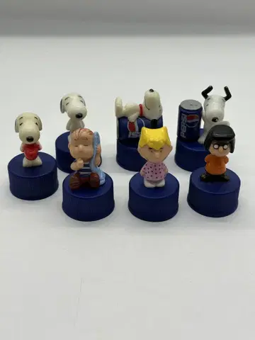 스누피 병뚜껑 피규어 7종 세트