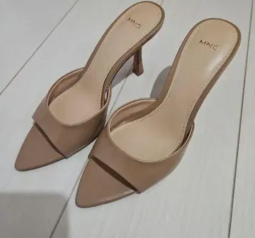 mango 망고 스틸레토 뮬 샌들 누디