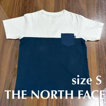 THE NORTH FACE 티셔츠 S 사이즈 화이트/네이비