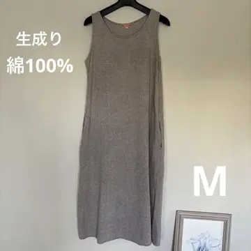 en face 생면 슬리브리스 롱 원피스 면100% M 시원함