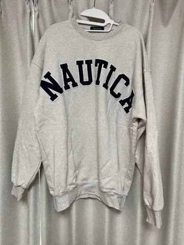 NAUTICA/노티카 아치 로고 크루넥 맨투맨 스웨트 셔츠