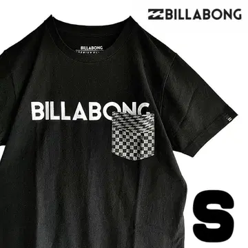BILLABONG 빌라봉 프린트 반팔 티셔츠 블랙 S 가슴 포켓