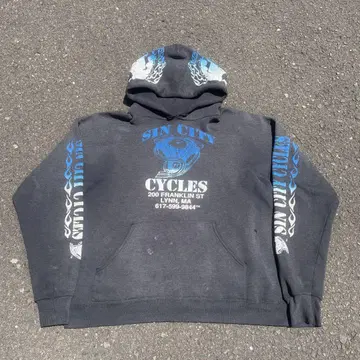 90s Lee SIN CITY CYCLES 후디