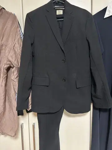 BEAUTY&YOUTH 세탁 가능한 시어서커 셋업 블랙