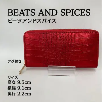 악어 엠보싱 BEATS AND SPICES 장지갑 빨간색