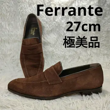 컨디션 최상 Ferrante 스웨이드 코인 로퍼 8 27 브라운