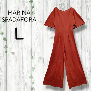MARINA SPADAFORA 니트 올인원 반팔 와이드 팬츠 등 오픈