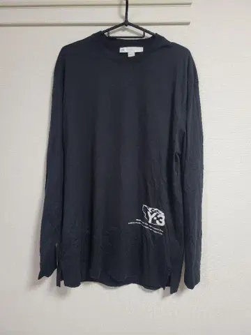 Y-3 블랙 롱 슬리브 티셔츠 M