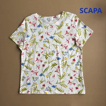 SCAPA 보타니컬 무늬 티셔츠 미사용품