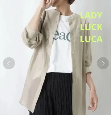 LADY LUCK LUCA 노카라 셔츠 시스루