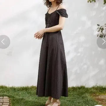 COEL 오프숄더 믹스 레이스 원피스