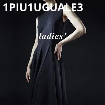 1PIU1UGUALE3 원피스 블랙 슬리브리스 플레어 드레스