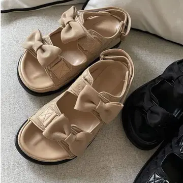 selectshop k 셀렉샵 케이 리본 샌들 베이지 24