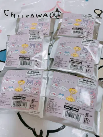 치이카와 (먼작귀) 산리오 시크릿 헤어 클립 6개 미개봉 새상품