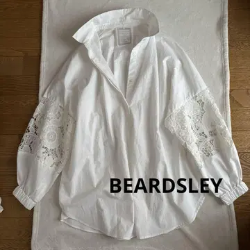 새상품급 BEARDSLEY 소매 레이스 긴팔 셔츠