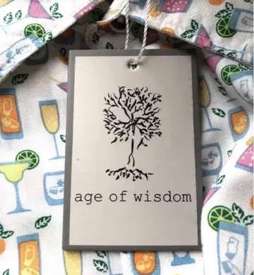 Age of Wisdom 칵테일 패턴 셔츠 US L 사이즈