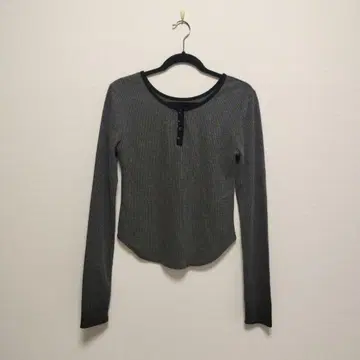 GIUNON 롱 슬리브 리브 탑
